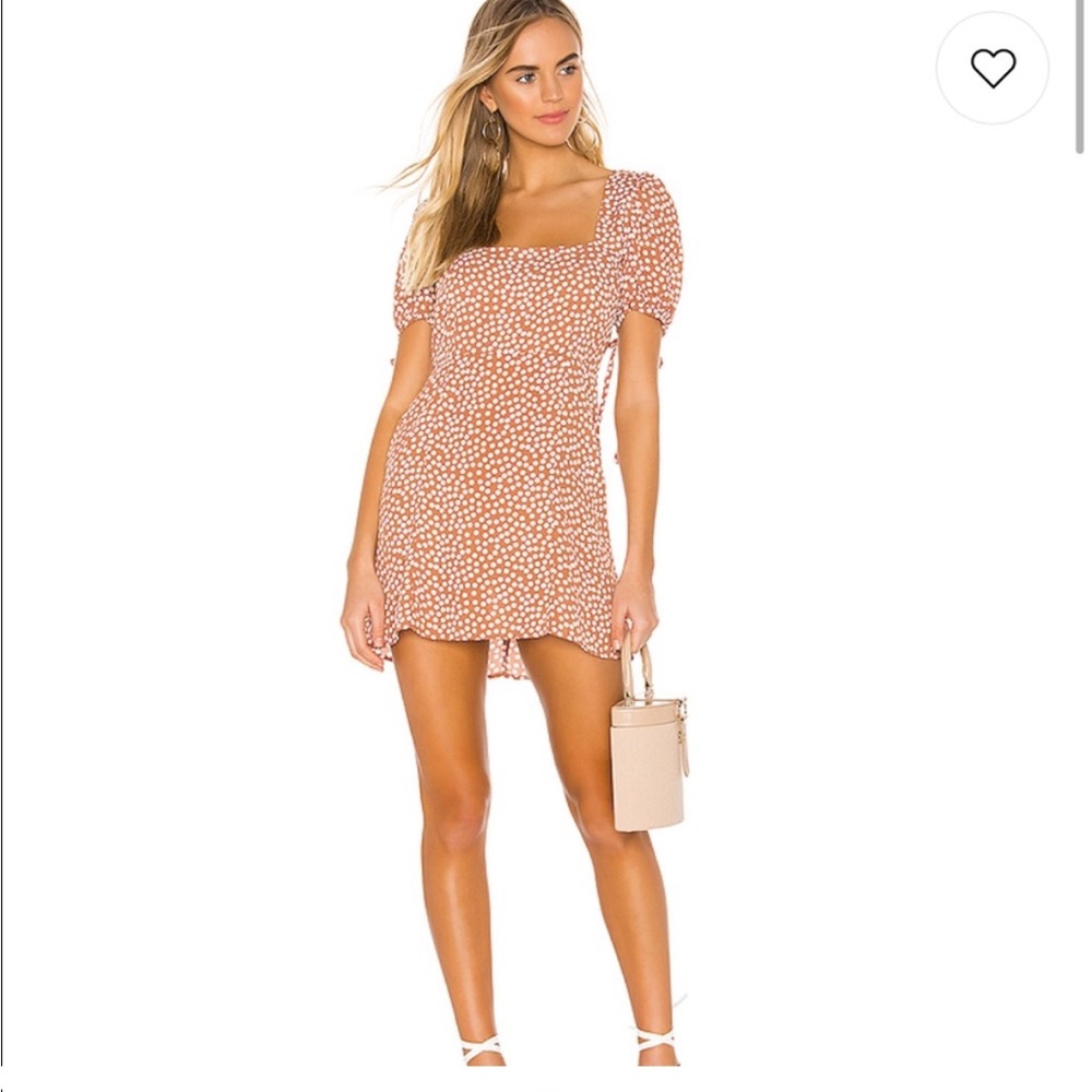 RESA lulu mini dress in terracotta polka dot